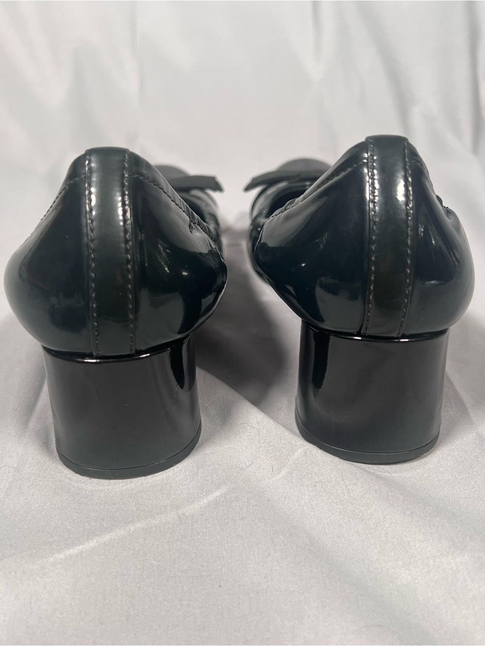 Prada Sport Vernice Baltico Patent Bow Pumps 315281 Size 39 - Picture 5 of 12